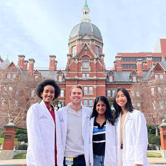 JHUSOM Students in front of the Dome.